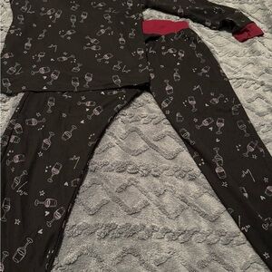 Serra Black and Red Pajama Set